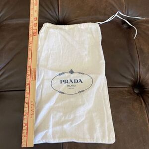 Prada dust bag. Preowned. Dimensions: 14 X 8 inches.